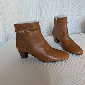 ECCO Pleven Ankle Boots Tan Brown Leather Size 40 US 9 – 9.5 New